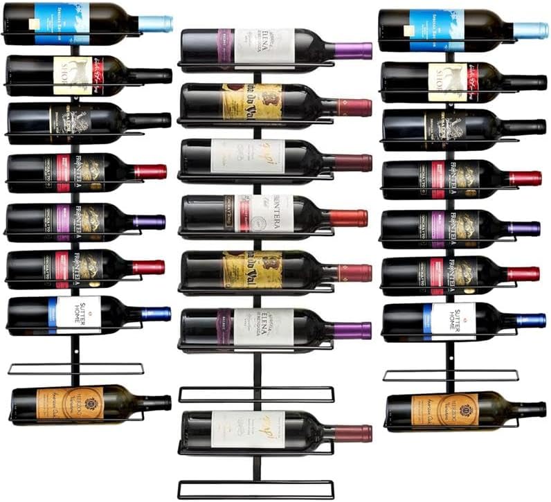 Botellero de Pared en Metal – Exhibe 9 Botellas con Estilo