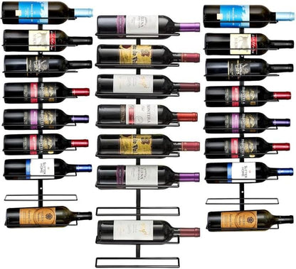 Botellero de Pared en Metal – Exhibe 9 Botellas con Estilo
