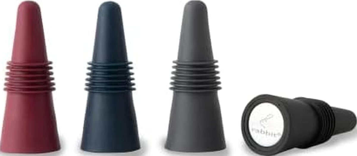 Set de 4 Tapones Herméticos para Vino – Conserva la Frescura por Más Tiempo