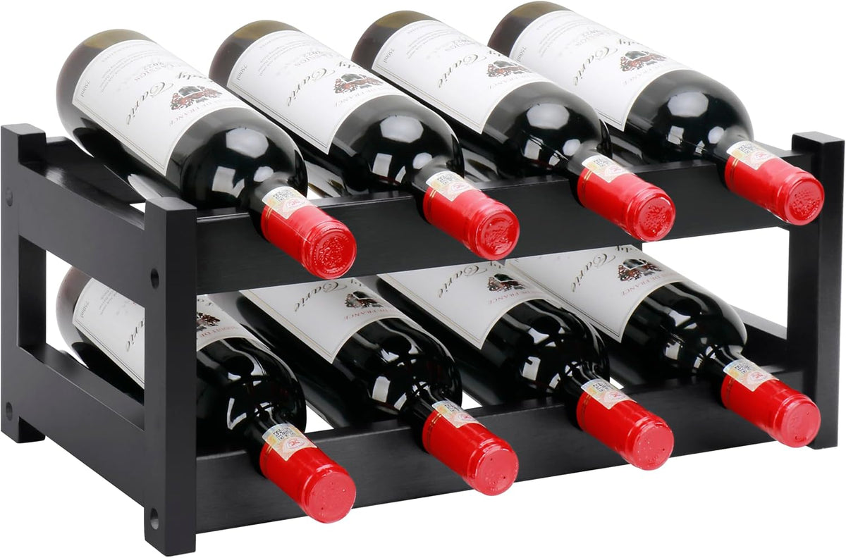 Botellero de Bambú de 3 Niveles – Capacidad para 12 Botellas