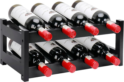 Botellero de Bambú de 3 Niveles – Capacidad para 12 Botellas