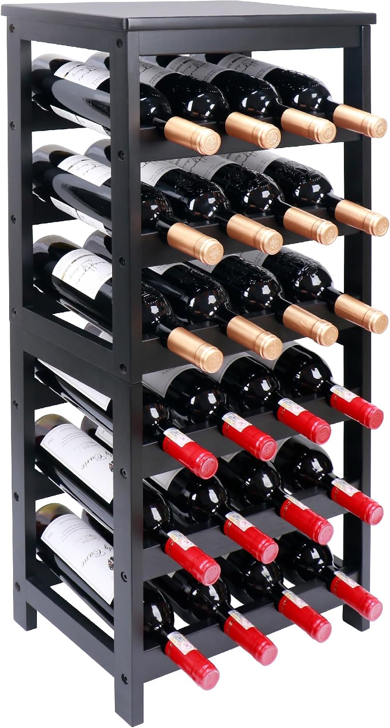 Botellero de Bambú de 3 Niveles – Capacidad para 12 Botellas