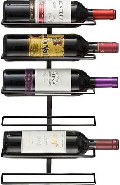 Botellero de Pared en Metal – Exhibe 9 Botellas con Estilo