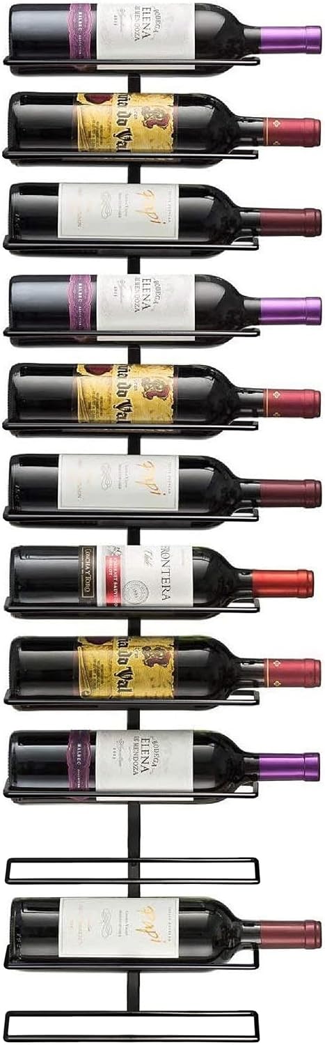 Botellero de Pared en Metal – Exhibe 9 Botellas con Estilo
