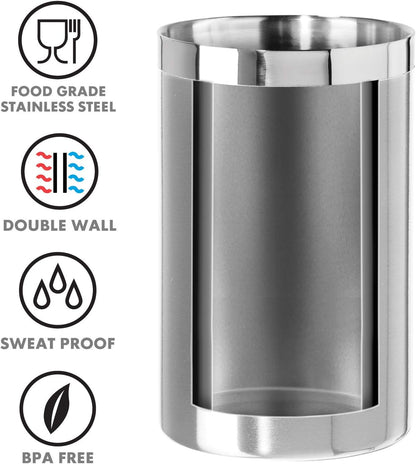 Enfriador de Vino Térmico de Acero Inoxidable – Mantiene tu Botella Fría por Horas