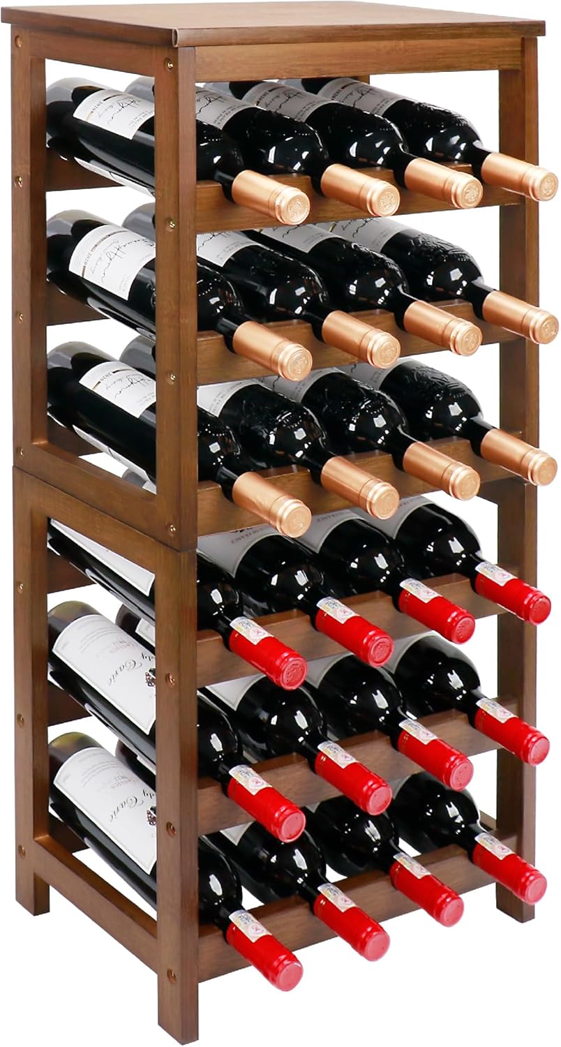 Botellero de Bambú de 3 Niveles – Capacidad para 12 Botellas