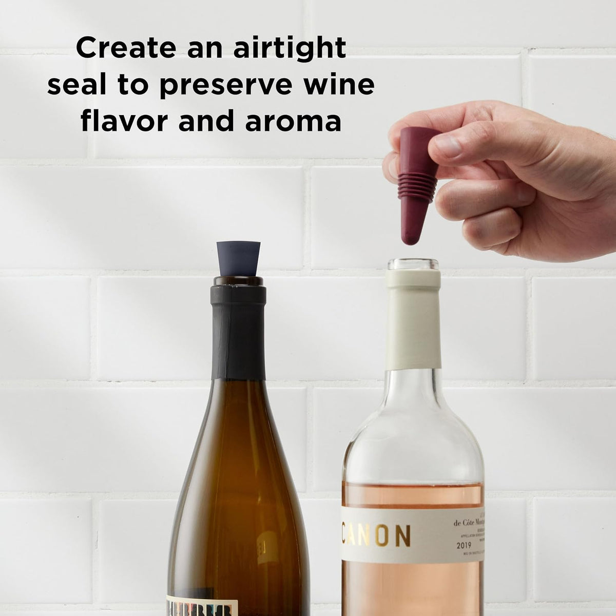 Set de 4 Tapones Herméticos para Vino – Conserva la Frescura por Más Tiempo