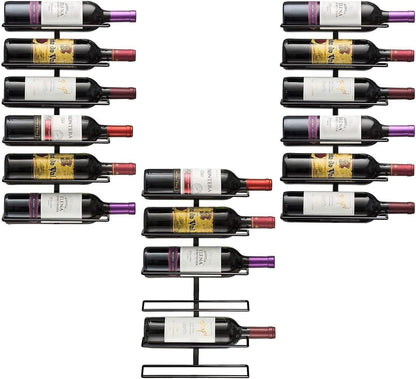 Botellero de Pared en Metal – Exhibe 9 Botellas con Estilo