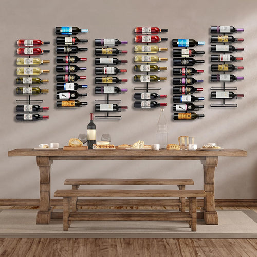 Botellero de Pared en Metal – Exhibe 9 Botellas con Estilo