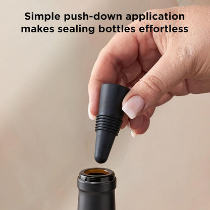 Set de 4 Tapones Herméticos para Vino – Conserva la Frescura por Más Tiempo