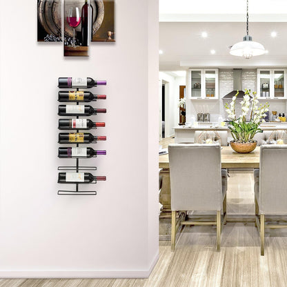 Botellero de Pared en Metal – Exhibe 9 Botellas con Estilo