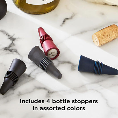 Set de 4 Tapones Herméticos para Vino – Conserva la Frescura por Más Tiempo