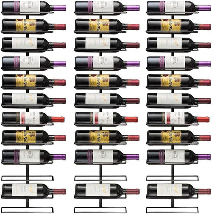 Botellero de Pared en Metal – Exhibe 9 Botellas con Estilo