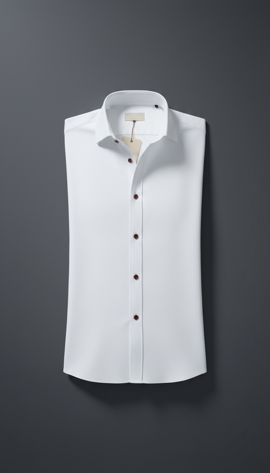 White Cotton Crisp Shirt